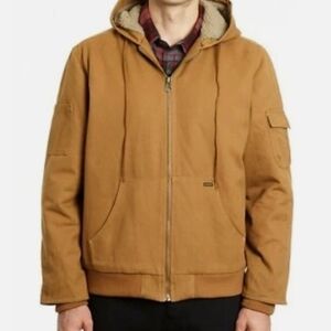 Stanley Men's Tan Canvas Hooded Work Jacket Size 2XL